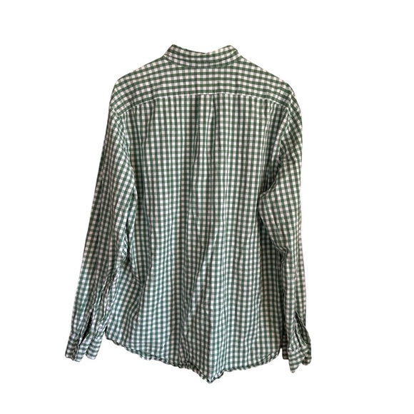 J Crew Secret Wash Shirting Poplin Button Down Classic Fit in Green Plaid XXXLT - Picture 2 of 6